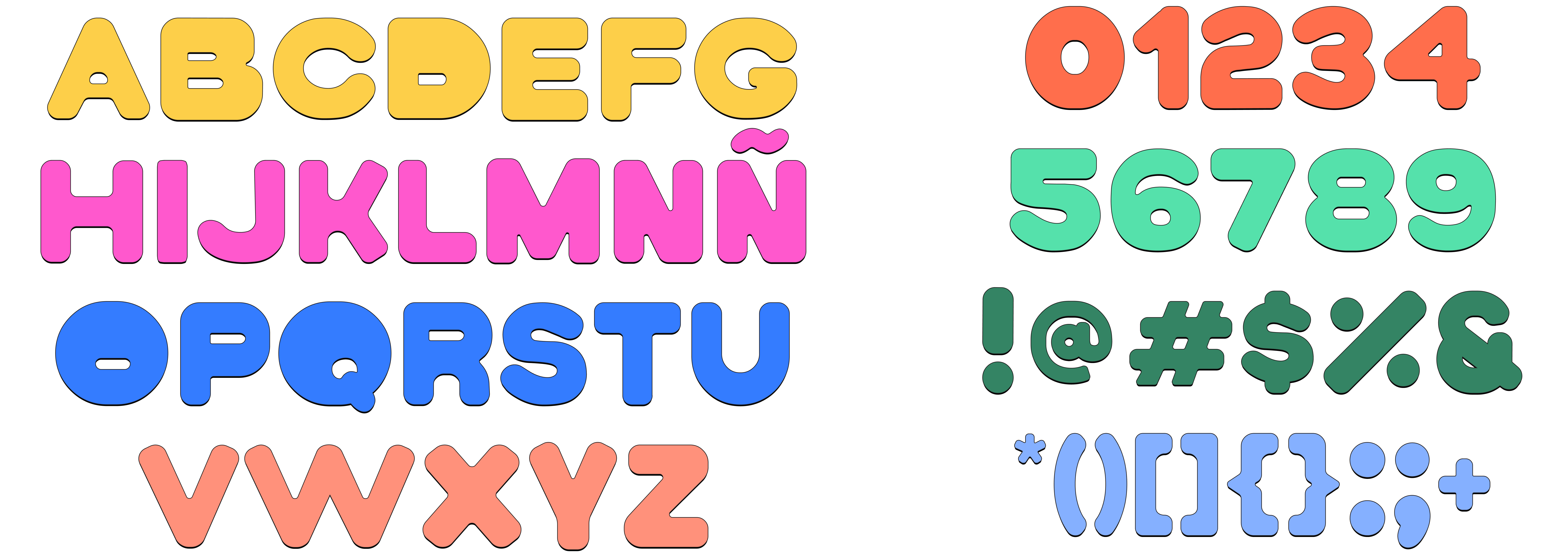 DAAZ Sans custom alphabet
